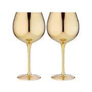 2pc Tempa Aurora Gold Gin Glass Party Drinkware Set