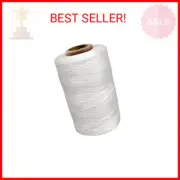 Treasure Gurus 1 Single Spool White Sinew Waxed Beading Craft Poly Thread Artifi