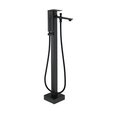 CASAINC Freestanding Bathtub Faucet with Waterfall Bath Spout and Hand Shower