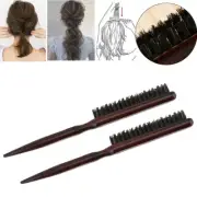 Three Rows Hair Comb Hairdressing Comb Hairstyle Tool Fluffy Wooden Handle W