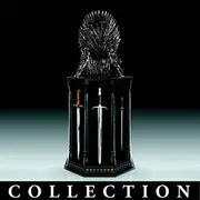 GAME OF THRONES Sword Sculptures With Iron Throne Display