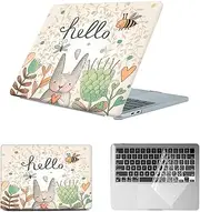 HLAAJJX Hard Cover Compatible with MacBook Pro 13 inch Retina (2015-2012) A1502 A1425, Slim Plastic Laptop Protective Case & Clear Keyboard Cover for MacBook Pro 13,Cartoon Bunny