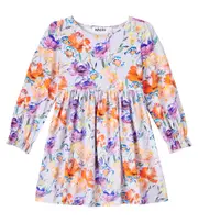 [Molo] Molo Camie floral cotton-blend jersey dress Y 11/12 multicoloured