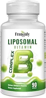 Vitamin B Complex Liposomal B Complex with Plus Choline & Inositol High Potency B Vitamins B1, B2, B3, B5, B6, B7, B9, B12 Supplement- Supports Energy, Immunity & Brain Health - 90 Softgels