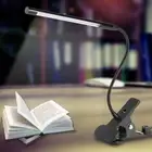 USB Rechargeable Touch Sensor LED Desk Table Lamp Flexible Clip On Books