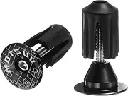 uxcell Bar End Plugs Aluminum Handlebar End Caps Bike Plugs 0.7oz Expanding Locking for MTB Road BMX Fixed Gear Bike, Black