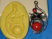 Owl Charm Silicone Push Mold A451 For Resin Clay Candy Jewelry Craft Fondant