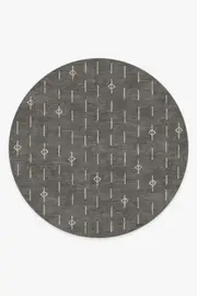 245' Round | Machine Washable Runner Rug | Kid & Pet Friendly | Indoor Rug | Alina Grey Rug | Ruggable