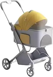 Pet Stroller Dog Stroller Cat Stroller Foldable Dog Stroller 4 Wheel 3 in 1 Pet Cat Stroller with Detachable Carrier Storage Basket for Small Medium Cats Dogs Dog Pram Dog Cat