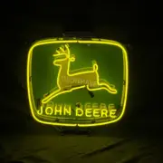 19"x15" Jumping Deere Farm Tractor Machine Custom Neon Sign Wall Garage Gift