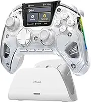 Controller Remote Gamepad Wireless Gaming Controller for Sw&it&ch/PC/iOS/Android Ha&ll Effect Stick RGB Light 1800mAh with Charging Dock