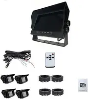 7" Screen 4CH Car Portable Reversing Camera for Truck RV Bus Trailer