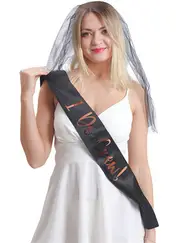I Do Crew Black and Gold Hens Party Sash