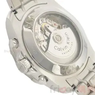 Calvin Klein CK KC152085手錶 藍寶石鏡面 ETA機芯 三眼計時 手自動上鍊機械 鋼帶 男錶