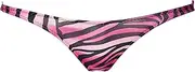 La-pomme(ラ ポーム) La Paume 723017 Bikini Shorts, Animal Zebra, Print, No Hagi, Shallow Rise, Ultra Small, Micro Mini, Thong, Amazon Exclusive, Rapome Brand, Made in Japan