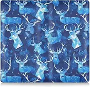 [Amooorous] Blue Pixel Elk Christmas Pu Leather Toursuit car registration and insurance card holder Truck Accessories for Driver Auto Owners Trailer Motorcycle Boat, Blue pixel elk Christmas, 1 size