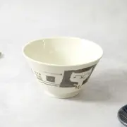 Small rice bowl 13cm Cat face plate Thinking about Japanese tablewa From Japan