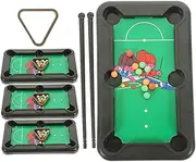 BCOATH Portable Mini Billiards Set Pack Pool Table Game for Boys and Girls Made for Indoor Educational