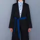 【L’ARMURE】Ultra-Light綁帶修身 女士西裝外套 黑色(休閒外套 舒適 透氣 西裝 輕便)