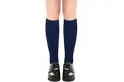 1x Pair School Uniform Knee High Socks Cotton Rich Girls Boys Kids - Navy - 6-11 (12+ Years Old)