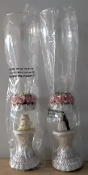 Rare 2 Snow Globe Champagne Flutes New in the Box Original Packaging