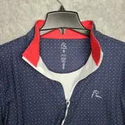Rhoback Q-Zip Pullover Men S Blue The Stateside Patriotic Polka Dot Qtr Zip Golf