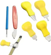 [SOGHO] Set of 6 watch case openers, watch lid opener, watch opener for battery change, watch battery change set, watch battery change tool for different types of wristwatches