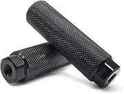 2pcs Bike Foot Pegs Aluminum Alloy Bicycle Pegs Mountain Bike Cycling Rear Stunt Pegs Fit 3/8 inch Axles (Black)