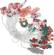 HORIALENCE Mini Christmas String Lights USB Battery Powered Fairy Lights for Indoor Tree Santa Snowman Decorations Dustproof for Versatile Use Cars Rvs and Camping with