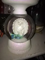 Bath & Body Works MERMAID Light-Up Glitter WATER GLOBE 3-Wick Candle Holder