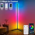 56''Smart RGB LED Floor Corner Light Color Changing Bluetooth App Remote Control