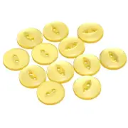 12pcs Yellow Round Sewing Buttons 20mm Resin 2-Hole Fish Eye Craft Button
