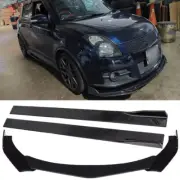 For Suzuki Swift 1984-2023 Front Bumper Lip Splitter Spoiler + 78.7" Side Skirts (for: Suzuki)