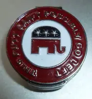 Republican "This Putt Can't Possibly Go Left" 1" Golf Ball Marker with hat clip