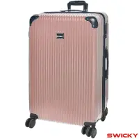 在飛比找momo購物網優惠-【SWICKY】28吋都市經典系列旅行箱/行李箱(玫瑰金)