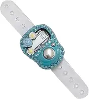 Yulokdwi Finger Counter - Digital Counter Clicker,HD Display Portable Machine Device Ticker Timer with Floral Design for Baseball Strike Ball Sports Swimming Crochet