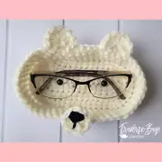 Crochet polar bear glasses holder PATTERN ONLY