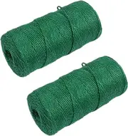 656Feet Jute Twine String for Garden DIY and Gift Packing 2mm 3ply (Green)
