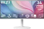"MSI 34"" UWQHD 1500R Curved White Monitor"