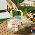 Stackable Storage Basket Sealed Food Bin Airtight Fruit Container with Hidden