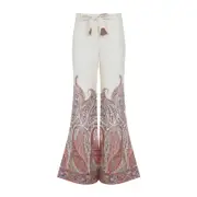 [Zimmermann] Zimmermann-White Rhiannon Linen Pants-Donna 3 NUM