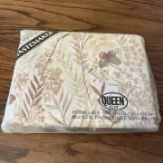 Vtg New Tastemaker Butterfly Retro Full Flat Sheet Percale Boho Botanical 80’s