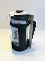 BIALETTI Coffee FRENCH PRESS Black & Glass 1 Liter/ 34 oz. 8 Cups NIB