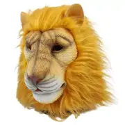 Fun Lion Costume Mask | Halloween Party | Latex and Mane Material, Durable,