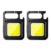 500 mAh COB Mini Flashlight Bright Rechargeable Keychain Flashlight-2 Pack