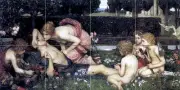 Awakening of Adonis J. Waterhouse Tile Mural Wall Backsplash Art Marble Ceramic