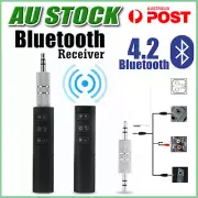 Wireless Bluetooth 3.5mm AUX Audio Music Receiver Stereo Home Car Adapter AU NEW