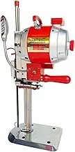 Electric Fabric Cutter Cloth Scissors Automatic Sharpening Vertical Leather Cutting Machine Automatic Sharpening (8 inche,1-11cm Cutting Height with LED Light)