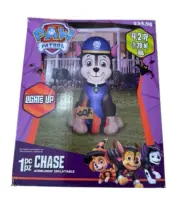 Paw Patrol Chase Halloween Airblown Inflatable 4’ Tall Pumpkin Blow Up Decor New