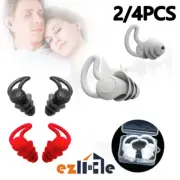 2/4x Swim Reusable Ear Plugs Sleeping Snoring Noise Reduction Silicone Earplugs